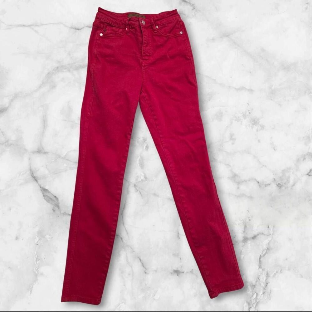 Judy Blue Jeans Red Size 25 - Picture 2 of 5